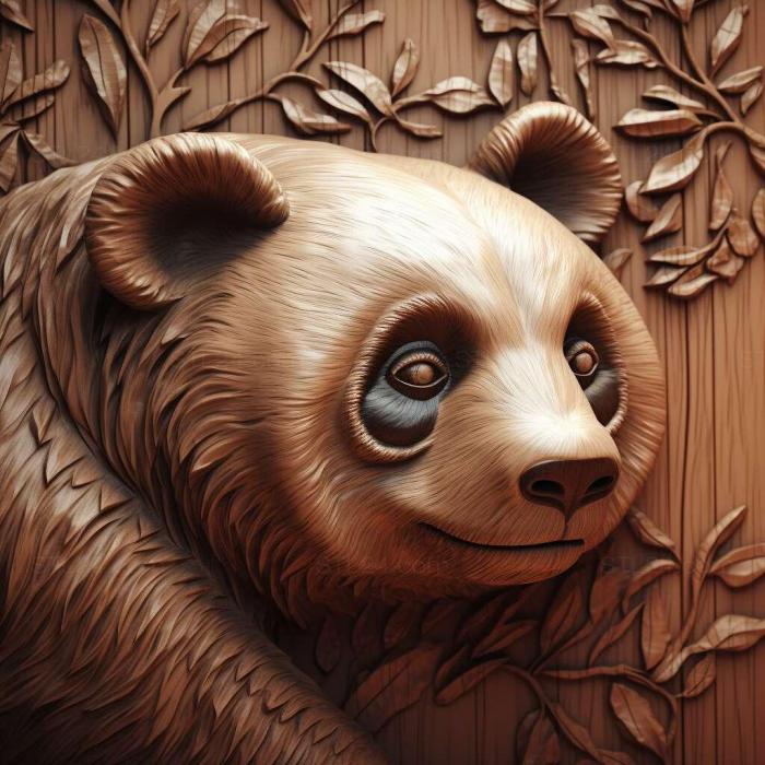 Nature and animals (st panda 4, NATURE_6180) 3D models for cnc